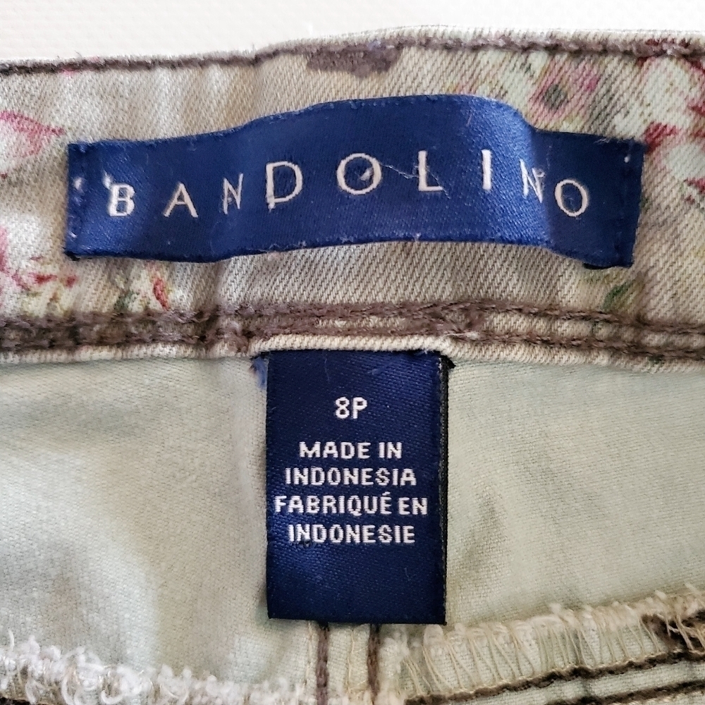 7001 * Bandolino Lisbeth Floral Print Jeans Gray Size 8P - Picture 4 of 15